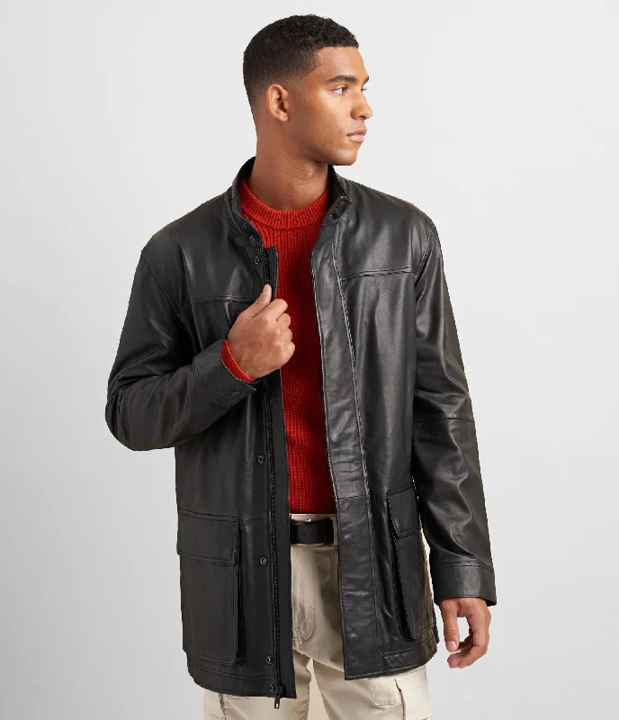 Genuine Leather Car Coat Gym