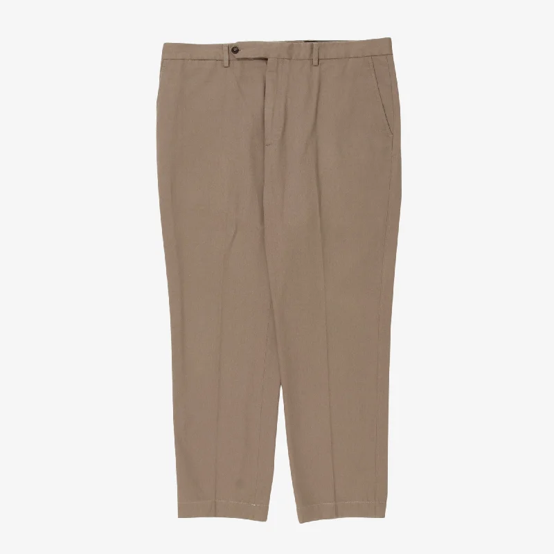 Flat Front Cotton Trouser (38W X 29.5L) Unique Men's Patch