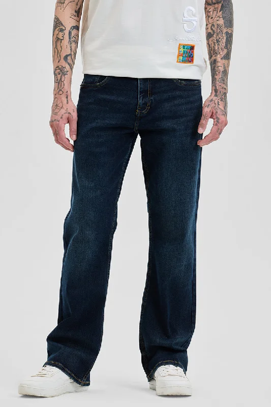 Navy Bootcut Jeans Dynamic Men's Glow