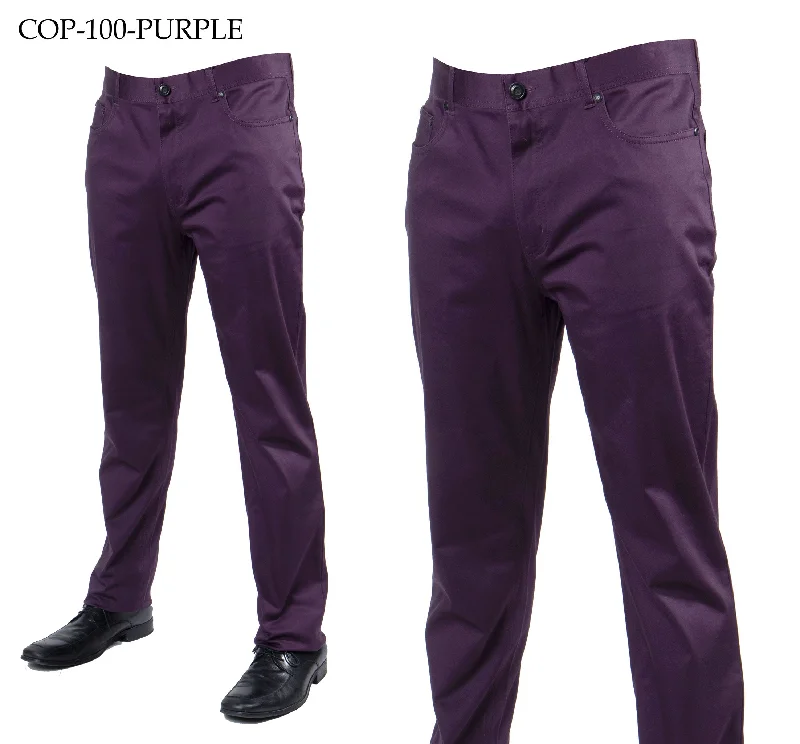 Stretch Denim Jeans | Purple Elegant Men's Cashmere