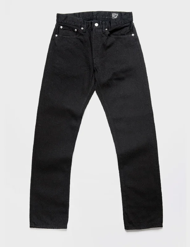 107 Ivy Fit Denim in Black - One Wash Refined Men's Hand