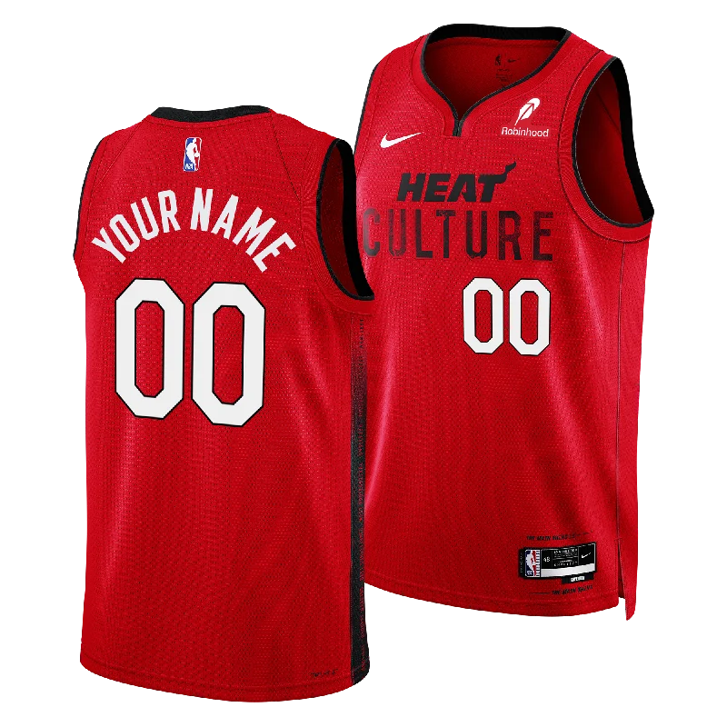 Personalized Nike HEAT Culture: Blood Red Youth Swingman Jersey Beach