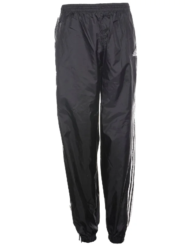 Adidas Black & White Contrast Track Pants - W27 L31 Cclassic Men's Tweed