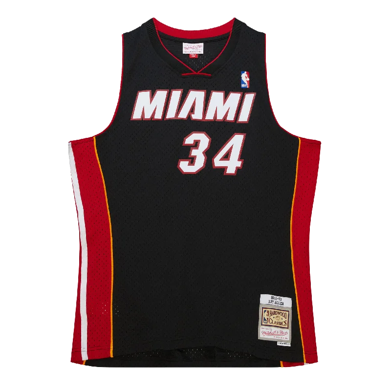 Ray Allen Mitchell & Ness Miami HEAT 2012-13 Swingman Jersey Unique Men's Upcycled