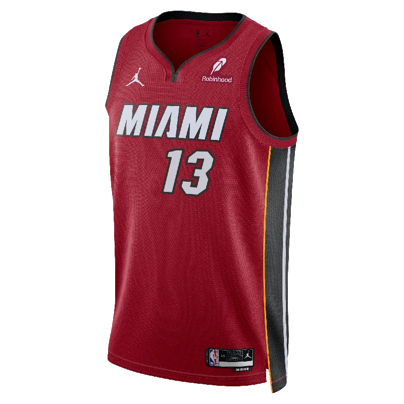 Bam Adebayo Nike Jordan Brand Miami HEAT Statement Red Swingman Jersey Masculine Men's 