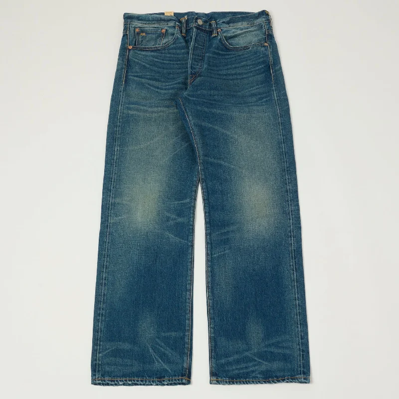 RRL 5-Pocket Selvedge Jean - Heavy 'Grandfalls' Wash Monochromatic Office Style