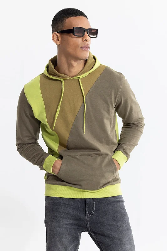 Fusionic Green Hoodie Artistic Men's Avant