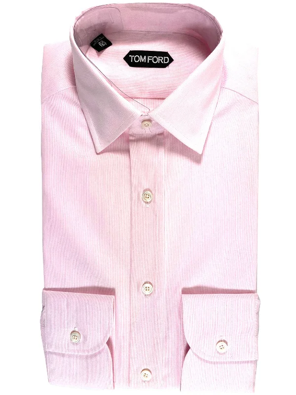 Tom Ford Dress Shirt Pink Pattern Modern Fit 39 - 15 1/2 Cool Men's Skate