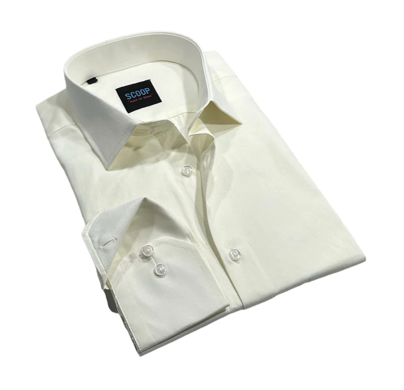 Scoop Dress Shirt - Grady/Cream Modern Men's Geometric