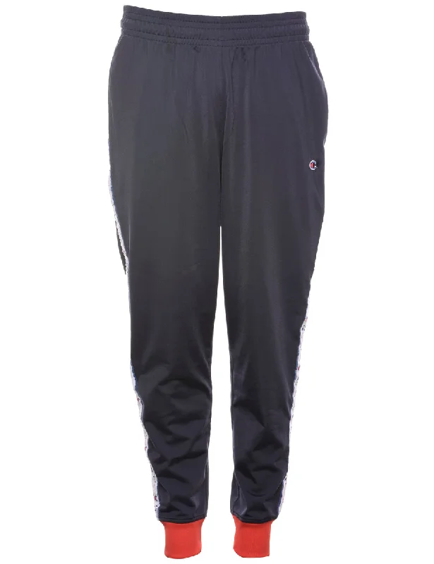 Champion Navy & Red Track Pants - W35 L30 Trendy Men's Oversized