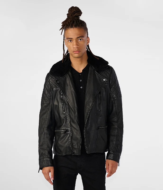 Leo Moto Jacket With Shearling Refined Men's Velvet