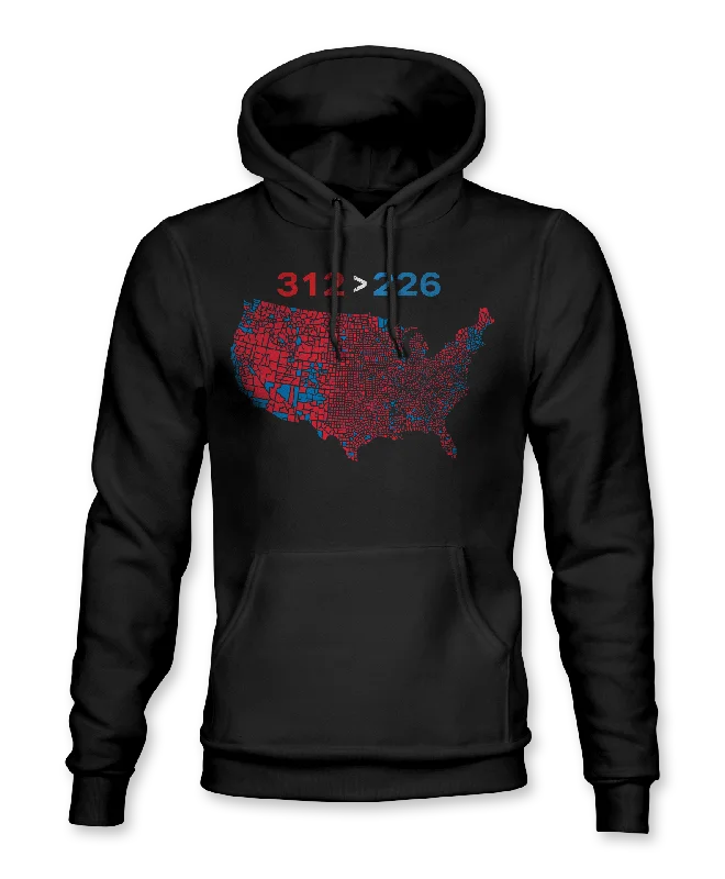 Red Wave Election Map Hoodie Laid