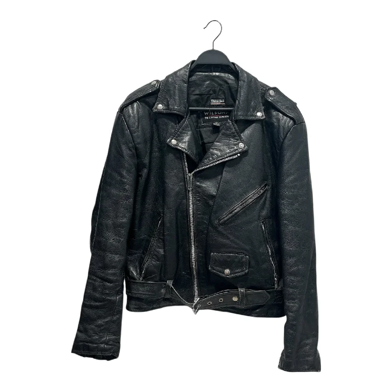 Wilsons Leather/Leather Jkt/L/Leather/BLK/Wilson's Leather Biker Jkt Modern Men's Geometric