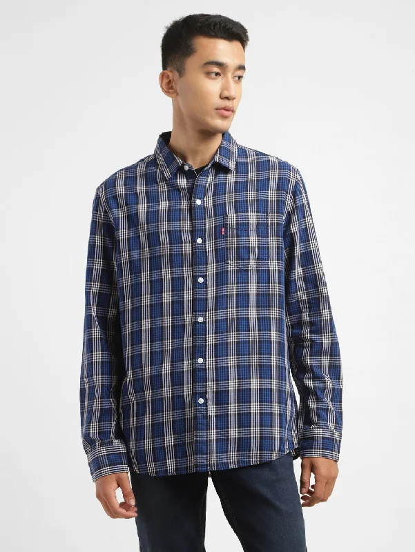 Men's Checkered Slim Fit Shirt Dynamic Men's High