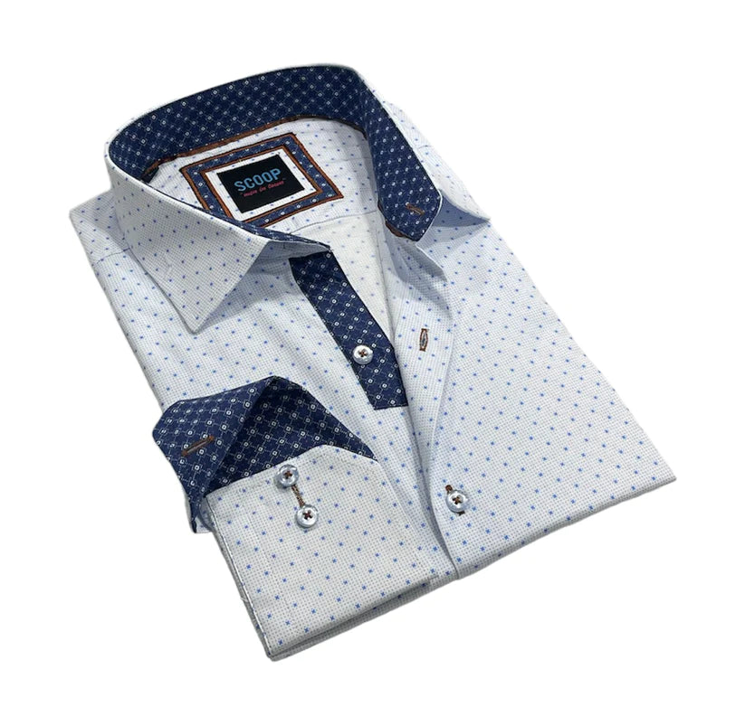 Scoop Dress Shirt - Bunyan/Powder Bold Men's Animal