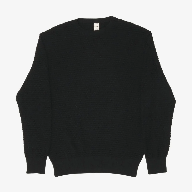 Textured Wool Sweater Edgy Men's Punk