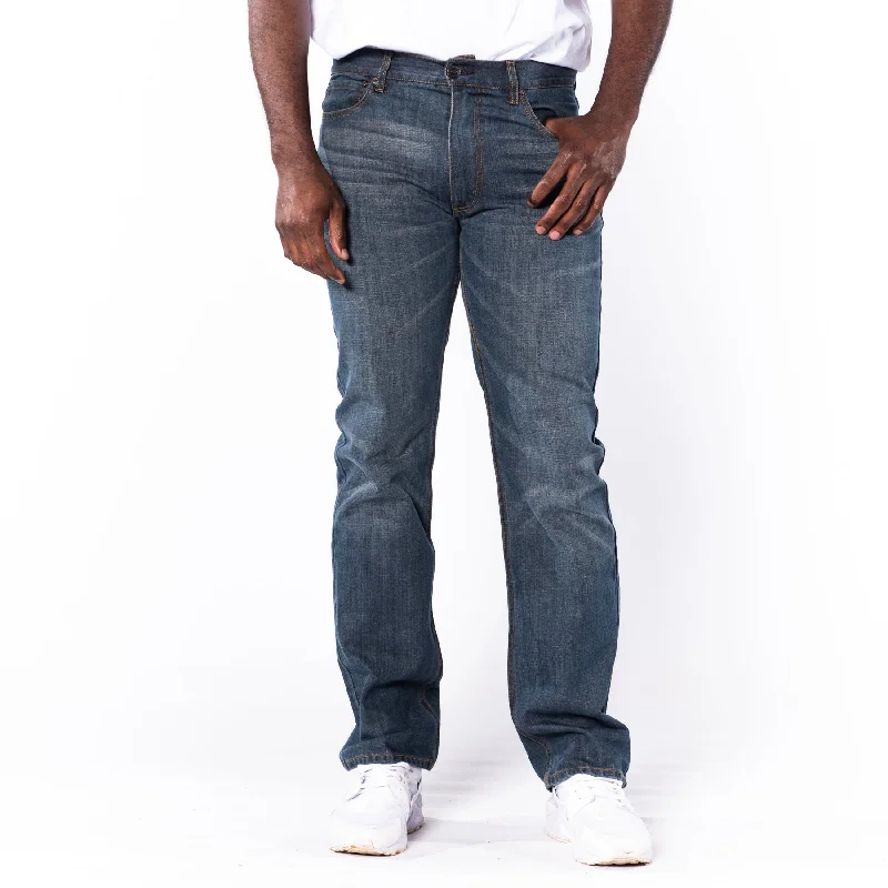 Straight Leg Jeans Polished Men's Silk