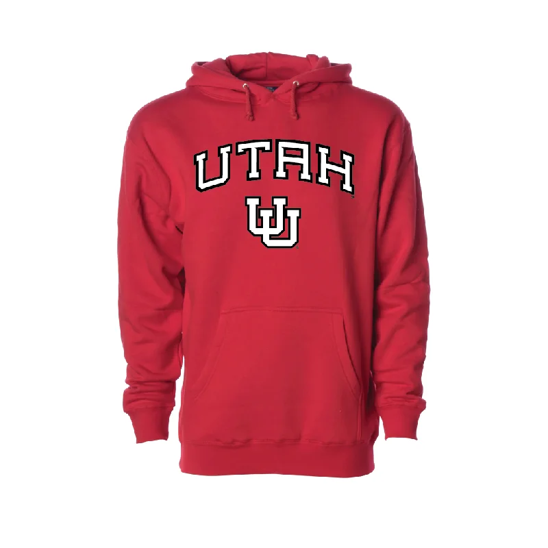 Utah Wordmark- Interlocking UU  Embroidered Hoodie Dynamic Men's Moto