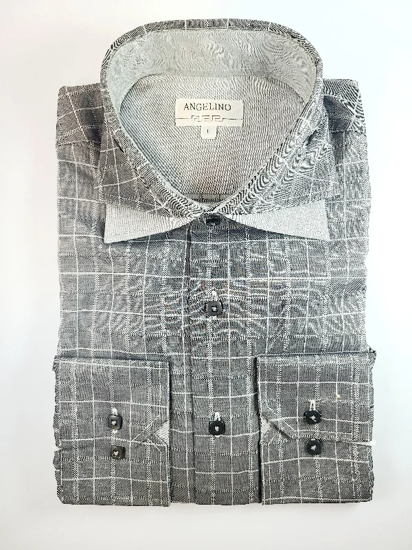 Angeleno Double Collar Plaid Shirt Refined Men's Hand