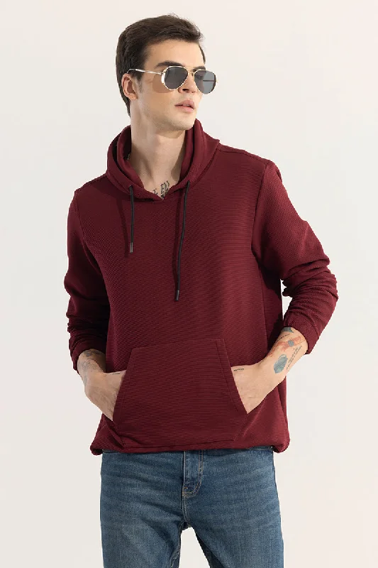 Supine Maroon Hoodie Athletic Men's Compression