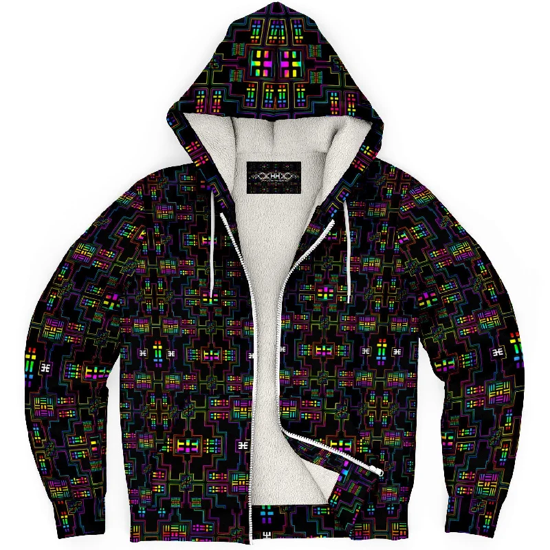 Adinkratek Microfleece Ziphoodie Modern Men's Geometric