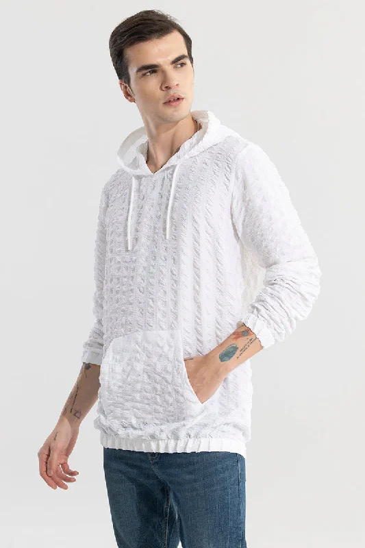 Square Whiff White Hoodie Relaxed Men's Australian 