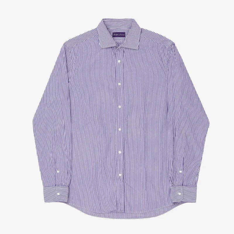 Purple Label Dress Striped Shirt Practical Men's Quick