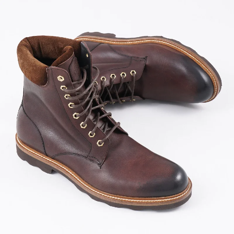 di Bianco 'Ormea Grizzly' Waxed Leather Boot Masculine Men's Thick