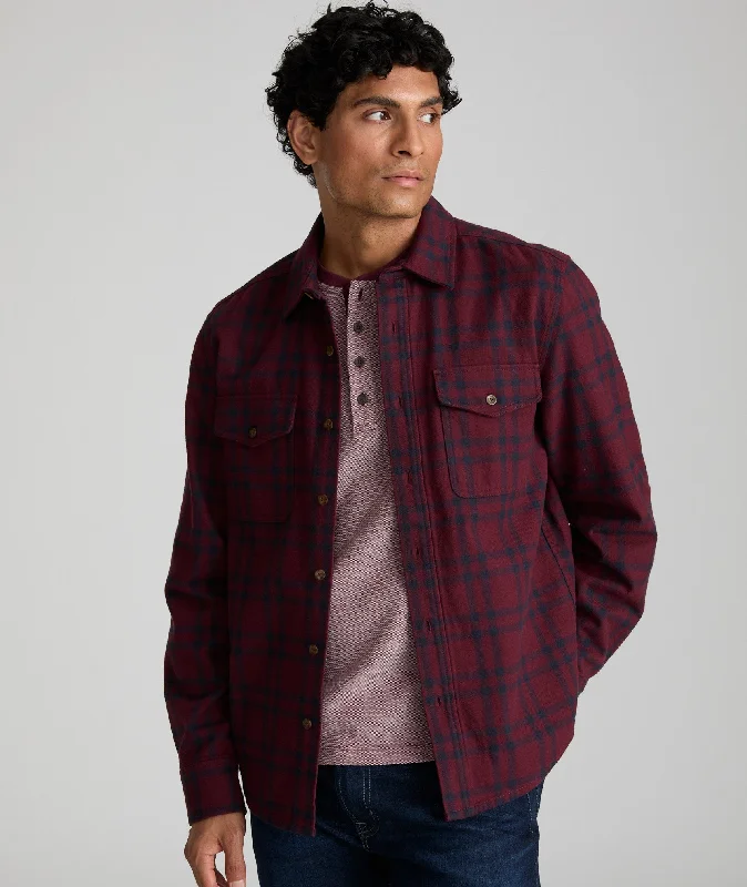 Brushed Overshirt Earthy Men's Hemp