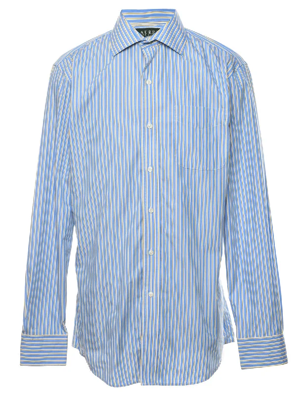 Ralph Lauren Striped Smart Shirt - L Elegant Men's Formal 