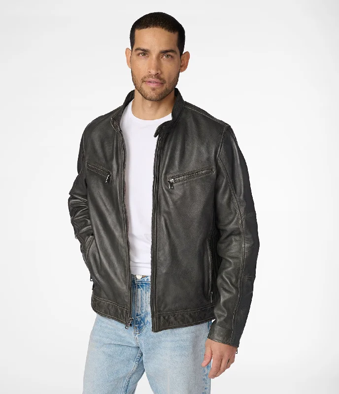 Brent Leather Jacket Trendy Men's Scandinavian