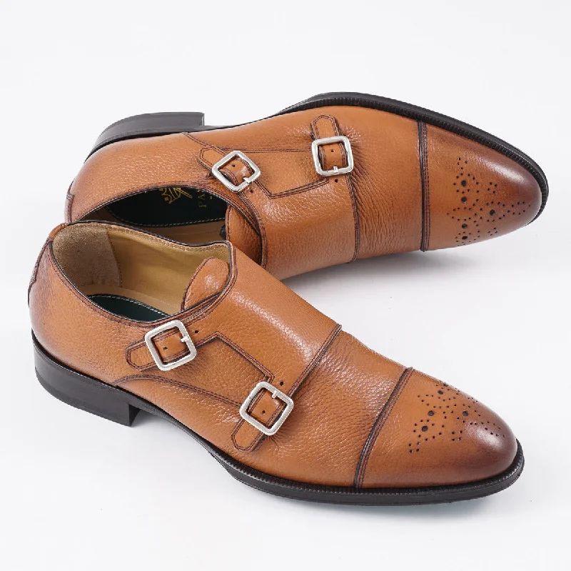 Pastori 'Romulus' Leather Monk Strap Shoe Elegant Men's Formal 