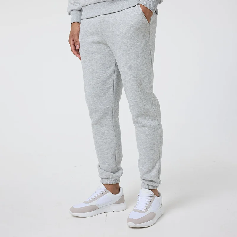 Relaxed Fit Cuffed Jogger | Grey Marl Refined Men's Velvet