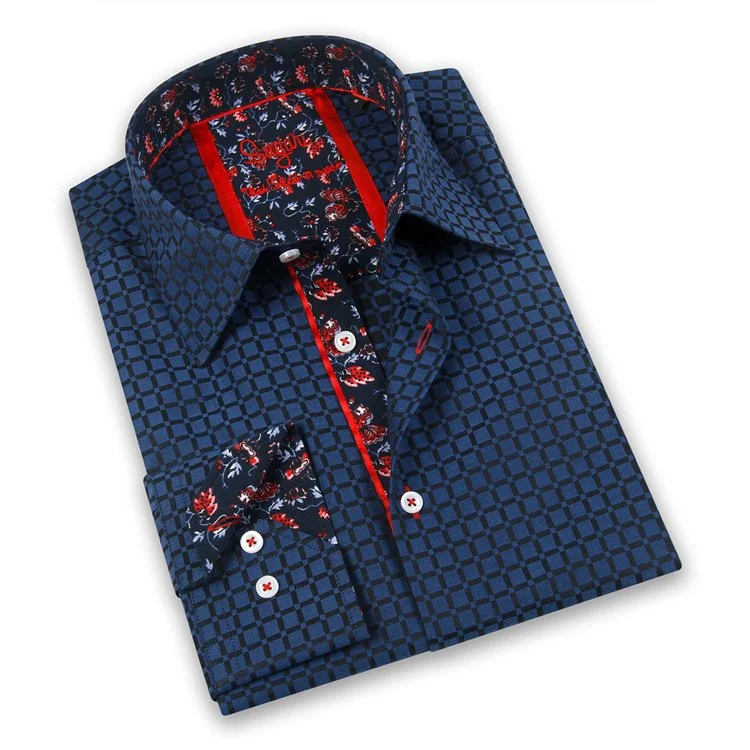 Sugar Dress Shirt - Ken/Nautical Polished Men's Silk