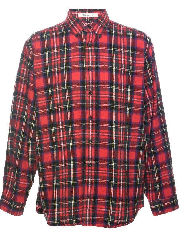 L.L. Bean Checked Shirt - L Polished Men's Satin