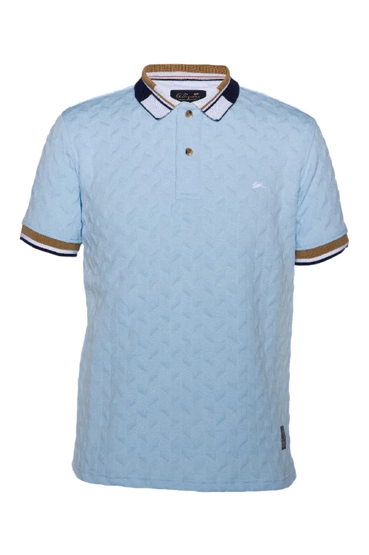 Ivan | Men's Fancy Knit Polo Beach