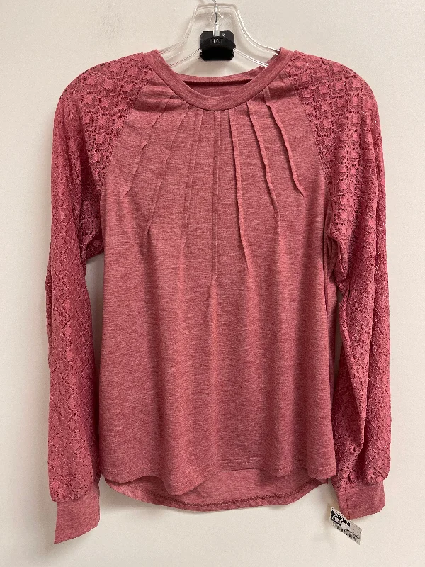 Top Long Sleeve By Clothes Mentor In Pink, Size: S Cclassic Men's Tweed