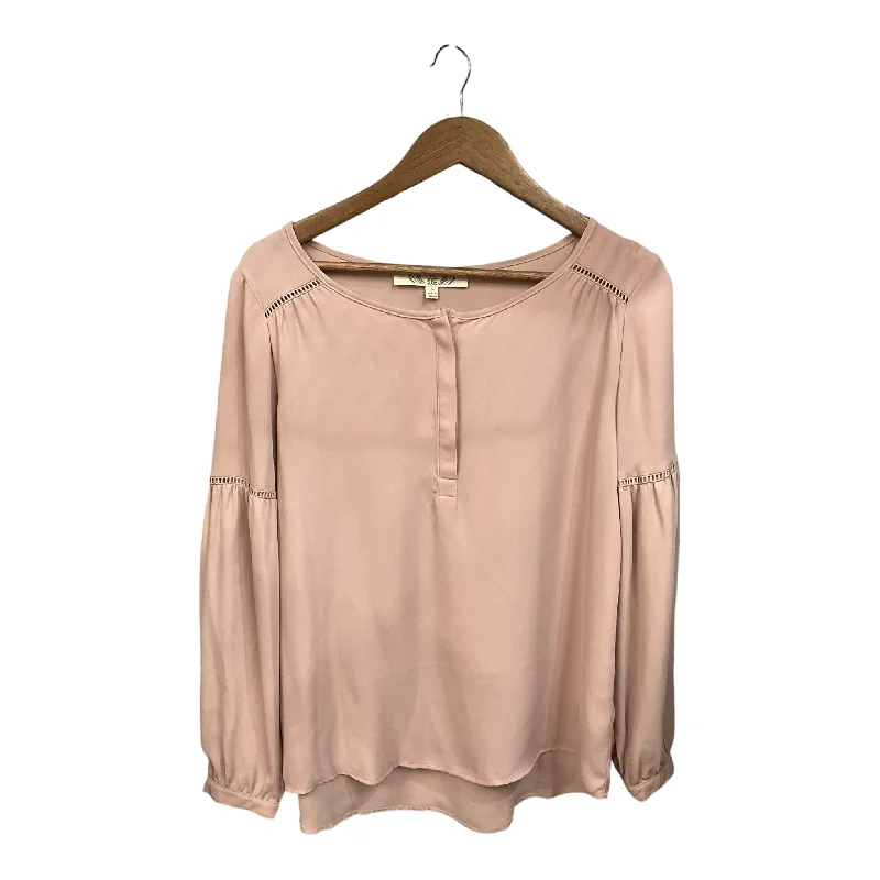 Top Long Sleeve By Pink Rose In Pink, Size: L Polished Men's Satin