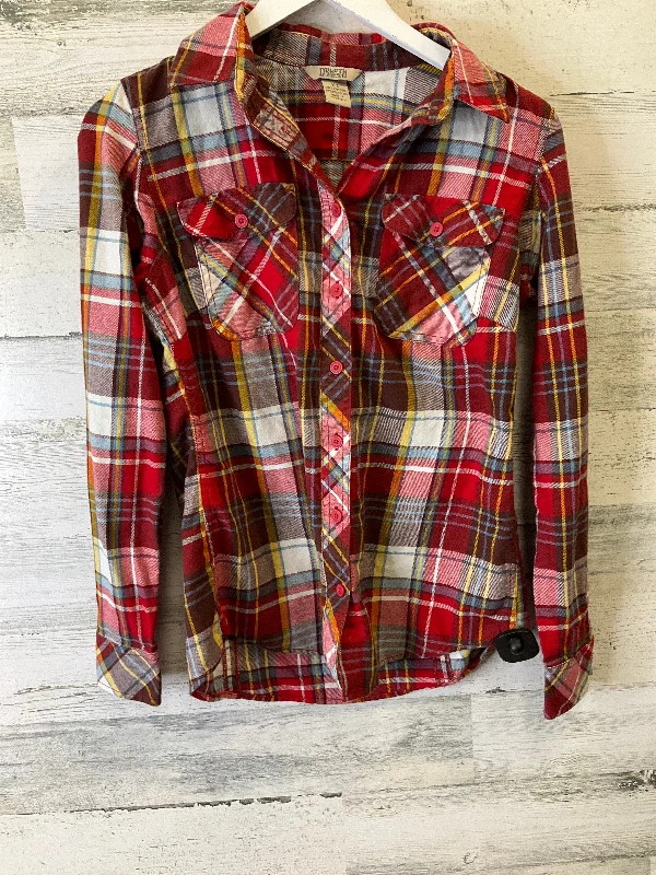 Top Long Sleeve By Duluth Trading In Red & Tan, Size: Xs Trendy Men's Bucket