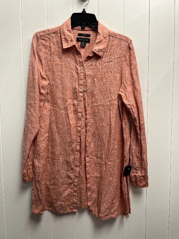 Top Long Sleeve By Tahari By Arthur Levine In Orange, Size: M Adventure