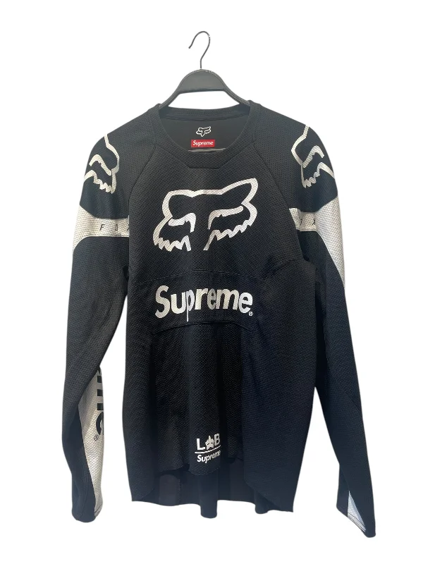 Supreme/LS T-Shirt/L/Polyester/BLK/Graphic/FOX JERSEY Masculine Men's Thick