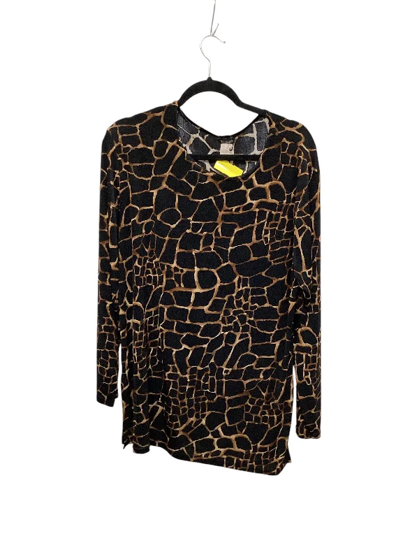 Top Long Sleeve By Cmf In Animal Print, Size: Xl Cool Men's Skate