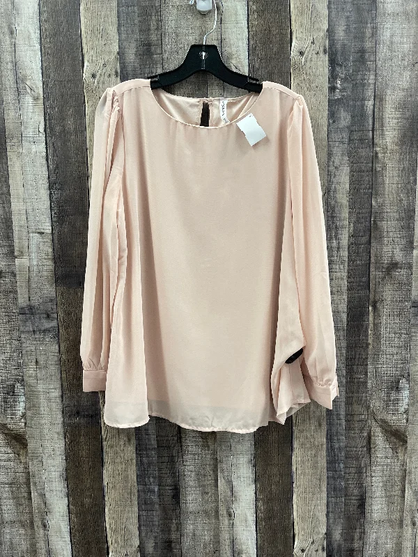 Top Long Sleeve By Zenana Outfitters In Pink, Size: M Laid