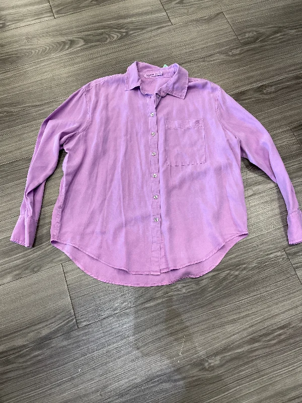 Top Long Sleeve By Calvin Klein In Purple, Size: S Vacation