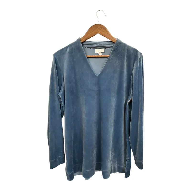 Top Long Sleeve By Pure Jill In Blue, Size: L Practical Men's Quick