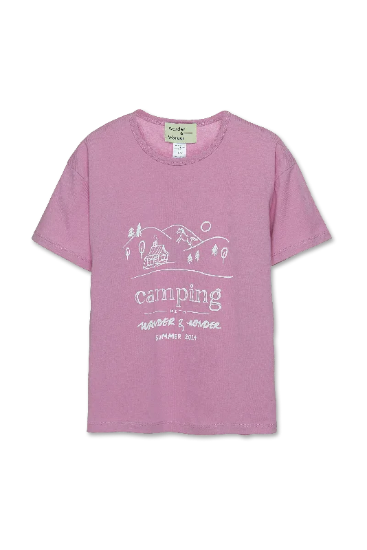 WANDER & WONDER PINK CAMPING TEE [FINAL SALE] Bohemian Men's Free