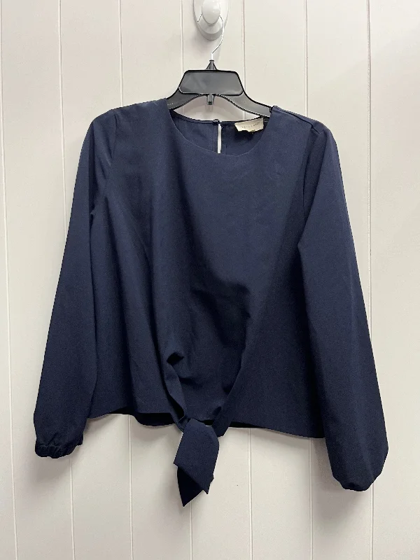 Top Long Sleeve By Melloday In Navy, Size: M Preppy Men's College