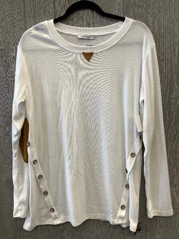 Top Long Sleeve By Clothes Mentor In White, Size: M Classic Men's Pin