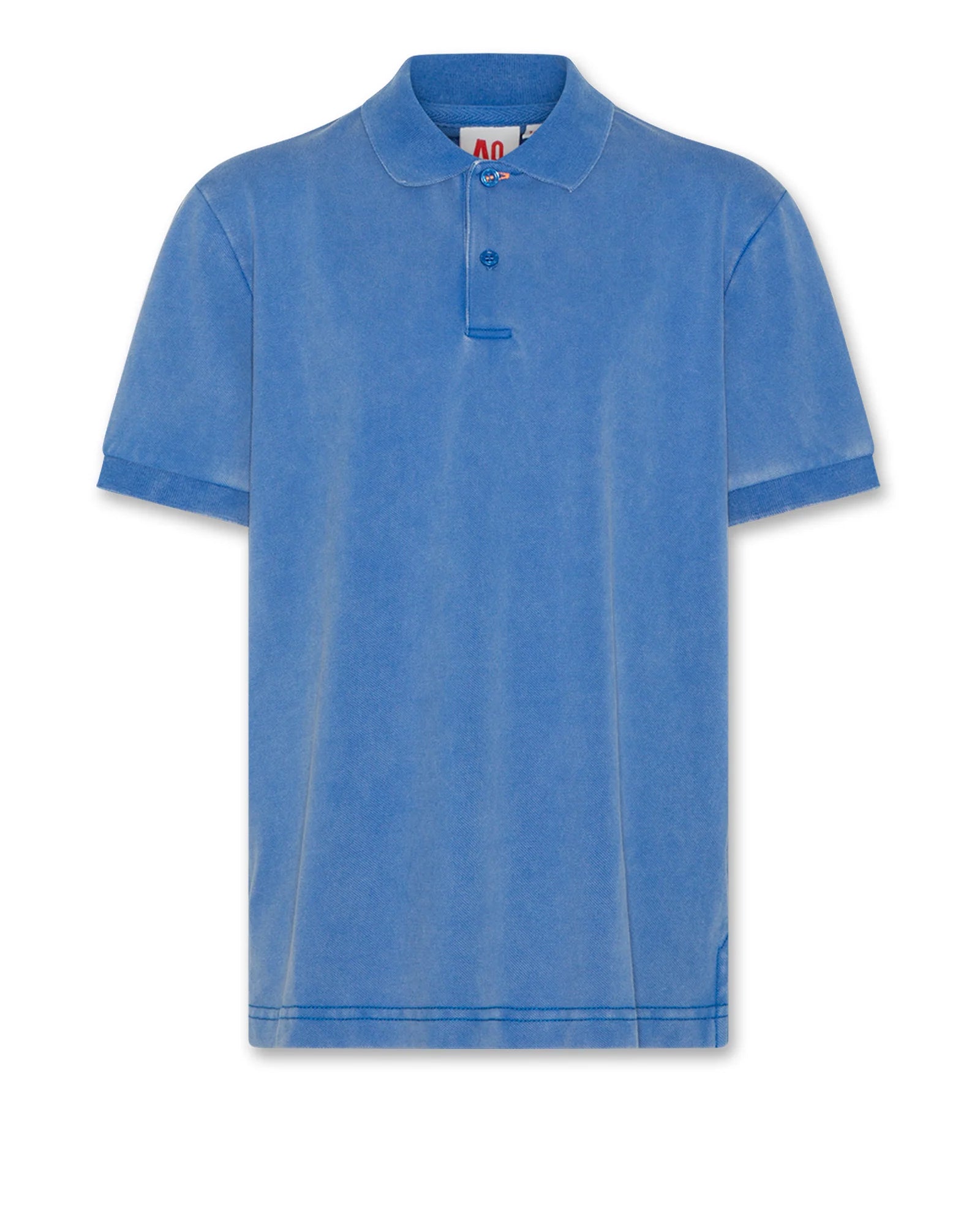 AO76 BLUE BUTTON POLO TSHIRT Casual Men's Loose