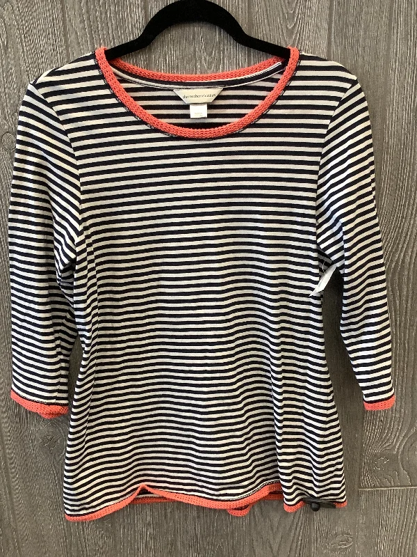 Top Long Sleeve By Christopher And Banks In Striped Pattern, Size: S Cozy Men's Sherpa